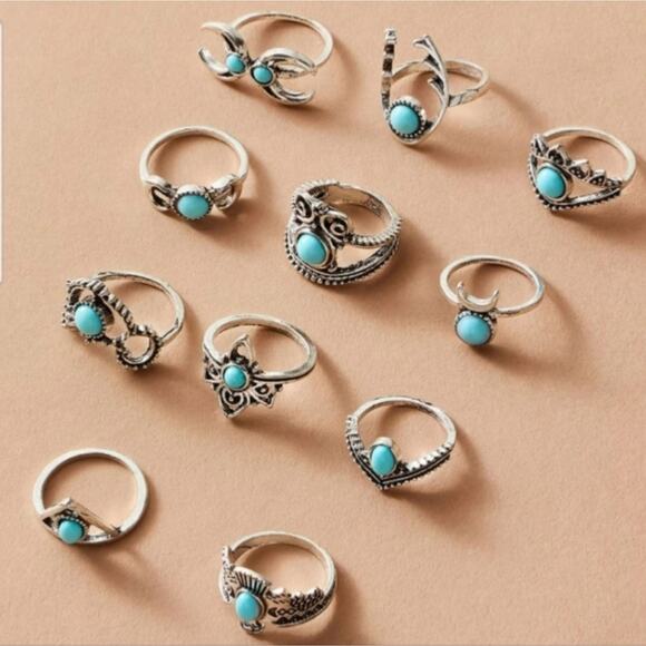 °Trinity° Silver Boho Ring Set - Picture 4 of 4